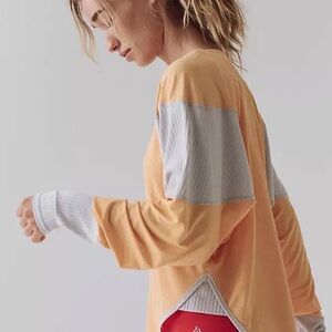 New FP Movement by Free People Spotlight Long Sleeve Layer ~ Light Papaya Combo